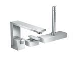 hansgrohe Axor Edge 3-Loch-Wannenarmatur 46431000 chrom, Diamantschliff, Wannenrandmontage, Ausladung 210mm