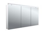Emco flat 2 Classic Aufputz-Lichtspiegelschrank 979706506 1400x729mm, LED-Aufsatzleuchte, 3-türig, Aluminium
