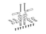Geberit Scharnier-Set 598090000 verchromt, für WC-Sitz