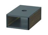 Duravit XSquare Box XS994807777 mit Deckel, für Spiegelschrank, 10x16cm, Nussbaum massiv