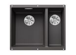 Blanco Subline 340/160-u Spüle 523549 55,5x46cm, PuraDur felsgrau, links, für Unterbau