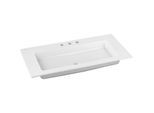 Keuco Royal 60 Keramik-Waschtisch 32150311003 105,5x53,8cm, weiß, mit 3 Hahnlöchern und Überlaufsystem Clou