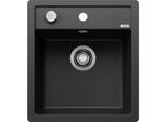 Blanco Spüle 517166 45,5 x 50 cm, PuraDur anthrazit, Ablauffernbedienung mit Drehbetätigung