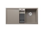 Blanco COLLECTIS 6 S Spüle 523351 tartufo, Becken rechts, mit Ablauffernbedienung/Zubehör