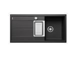Blanco Spüle 513053 100x50cm, PuraDur anthrazit, reversibel, mit Ablauffernbedienung/Zubehör