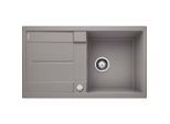 Blanco Spüle 513036 86 x 50 cm, PuraDur alumetallic, reversibel, Ablauffernbedienung mit Drehbetätigung