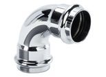 Viega Bogen 90Grad 622329 DN 32, 90Grad, Kupfer verchromt, mit Muffen, zwei O-Ringen