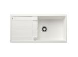 Blanco Spüle 515280 100 x 50 cm, PuraDur weiß, reversibel, Ablauffernbedienung mit Drehbetätigung