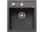 Blanco Spüle 518847 45,5 x 50 cm, PuraDur felsgrau, Ablauffernbedienung mit Drehbetätigung