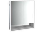 Emco Loft Unterputz-Lichtspiegelschrank 979805205 600x733mm, mit Unterfach, LED, 2-türig, aluminium/Spiegel
