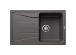 Blanco Sona 45 S Spüle 519663 78 x 50 cm, PuraDur felsgrau, reversibel, ohne Ablauffernbedienung
