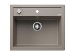 Blanco DALAGO 6 Spüle 517320 61,5 x 51 cm, PuraDur tartufo, Ablauffernbedienung mit Drehbetätigung