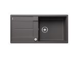 Blanco Spüle 518883 99 x 49 cm, PuraDur felsgrau, reversibel, Ablauffernbedienung mit Drehbetätigung