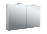 Emco flat 2 Style Aufputz-Lichtspiegelschrank 979706305 1200x721mm, LED-Aufsatzleuchte, 2-türig, Aluminium