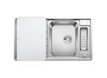 Blanco Spüle 522103 91,5 x 51 cm, Edelstahl Seidenglanz, reversibel, Ablauffernbedienung mit Drehbetätigung