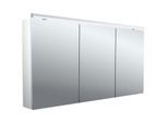 Emco pure 2 Classic Aufputz-Lichtspiegelschrank 979705506 1400x729mm, mit LED-Aufsatzleuchte, 3-türig, Aluminium