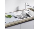 Blanco Spüle 523477 100x51cm, PuraDur weiß, rechts, mit Glasschneidbrett
