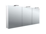 Emco pure 2 Style Aufputz-Lichtspiegelschrank 979705307 1600x721mm, mit LED-Aufsatzleuchte, 3-türig, Aluminium