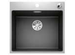 Blanco SUBLINE 500-IF/ASteelFrame Spüle 524111 54,3 x 51 cm, PuraDur anthrazit, Einbau von oben, mit Zugknopffernbedienung
