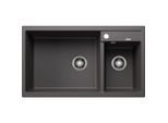 Blanco Spüle 518886 86x50cm, PuraDur felsgrau, links, ohne Ablauffernbedienung