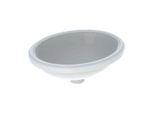 Geberit VariForm Unterbauwaschtisch 500751002 48x39cm, ohne Hahnloch, Überlauf, oval, weiß KeraTect