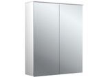 Emco pure 2 Design Aufputz-Lichtspiegelschrank 979705402 600x711mm, LED, mit Lichtsegel, 2-türig, Aluminium