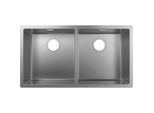 Hansgrohe S719-U765 Unterbauspüle 43430800 edelstahl, 370x370mm, 2 Hauptbecken