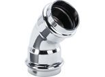 Viega Bogen 2 701369 DN 32, 45Grad, Kupfer verchromt, mit Muffen, zwei O-Ringen