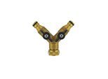 AquaCraft Y-Verteilerstück 1001000148 m. 2 Kugelhähnen, absperrbar 3/4" IG, messing