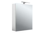 Emco Asis Mee Aufputz-Lichtspiegelschrank 949805049 600x746mm, 1-türig, Anschlag rechts/links, Aluminium