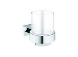 Grohe Essentials Cube Glashalter 40755001 chrom, Glas mit Halter