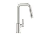 Grohe Start Küchenarmatur 30631DC0 supersteel, hoher Auslauf, Dual Spülbrause