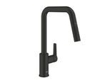 Grohe Start Küchenarmatur 306312430 matt schwarz, hoher Auslauf, herausziehbare Dual Spülbrause