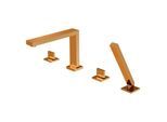 Steinberg Serie 160 Wannen-4-Loch-Armatur 1602402RG Ausladung 210 mm, mit Umsteller und ausziehbarer Handbrause, rose gold