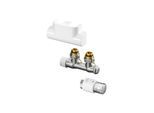 Oventrop Multiblock T Anschlussset 1184384 Eck, Edelstahl-Design, Multiblock T/Uni SH