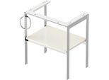 Duravit White Tulip Waschtisch-Konsole WT4543LH4H4 68,4 x 45 cm, Nordic Weiß Hochglanz, bodenstehend, Metall, 1 Handtuchhalter links