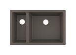hansgrohe Unterbauspüle 43433290 710 x 450 mm, 1 Haupt- und Zusatzbecken, steingrau