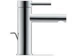 Duravit M MinusFlow Circle Waschtischarmatur CE1022001010 mit Zugstangen-Ablaufgarnitur, Ausladung 117mm, chrom Hochglanz