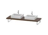 Duravit DuraStyle Konsole DS103C02121 für Aufsatzbecken, 2 Ausschnitte, Stärke 4.5 cm, Nussbaum dunkel
