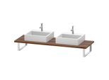 Duravit DuraStyle Konsole DS107C07979 für Aufsatzbecken, 2 Ausschnitte, Stärke 3 cm, Nussbaum natur