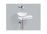Alape Piccolo 3 Waschplatz 5033000000 weiss, mit Beckenkonsole, Schale 30 cm, links