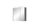 Pelipal Serie 7045 Spiegelschrank SEEA02473L138AU LED-Plus-Aufsatzleuchte, zweitürig, chrom, 70 cm