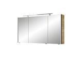 Pelipal Serie 7045 Spiegelschrank SEEA02413G167AU LED-Plus-Aufsatzleuchte, dreitürig, chrom, 130 cm