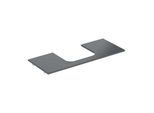 Geberit One Waschtisch-Platte 505115002 120x2x47cm, Ausschnitt mittig, Steinzeug, Marmoroptik schwarz/matt