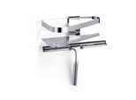 Giese Newport Duschkorb 3082402 Halter für Rasierer,Haken und Wischer, Eckmodell