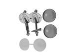 Duravit Scharnier-Set 0061631000 für WC-Sitz mit/ohne Absenkautomatik, Edelstahl