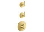 hansgrohe AXOR One Thermostatmodul 48722950 Unterputz, 2 Verbraucher, mit Hebelgriff, brushed brass