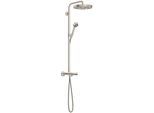 hansgrohe AXOR One Duschsystem mit Thermostat und Duschkopf 280 48794800 Unterputz, Fertigmontageset, 1 Strahlart, 13,2 l/min, Edelstahl Finish
