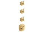 hansgrohe AXOR One Thermostatmodul 48723250 Unterputz, 3 Verbraucher, mit Hebelgriff, brushed gold optic