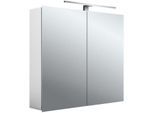 Emco Asis Mee Aufputz-Lichtspiegelschrank 949805051 800 x 746 mm, 2-türig, Aluminium